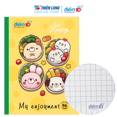 Bộ 5 Tập học sinh 96 trang 4 ô ly ngang 70 gsm Điểm 10 TP-NB048 (hình ngẫu nhiên)