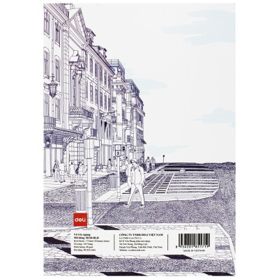Tập Sinh Viên - Kẻ Ngang Có Chấm - 120 Trang 80gsm - Deli CNB120-HLD (Mẫu Bìa Giao Ngẫu Nhiên)
