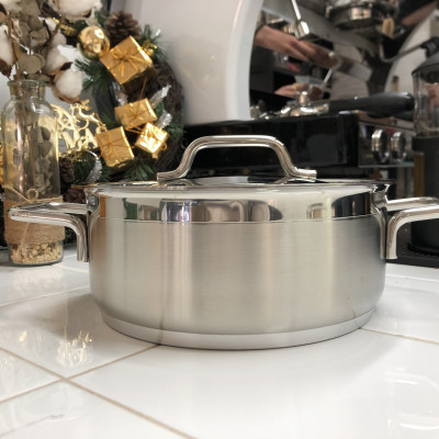 Nồi Inox 304 Đáy 3 Lớp Cao Cấp Hiệu Berndorf Sandrik - Low Casserole With Lid