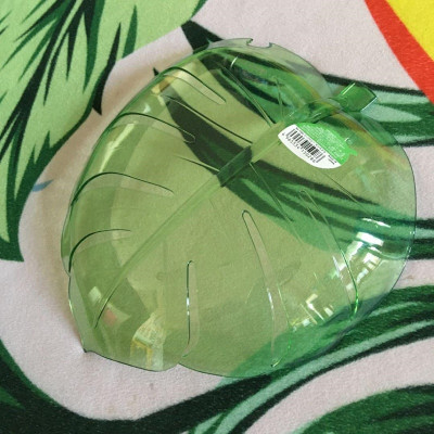 Combo 02 Đĩa nhựa pha lê màu xanh hình chiếc lá Yamada - Nội địa Nhật Bản