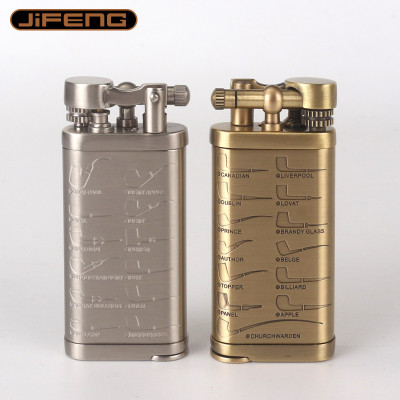 Vỏ Hột Quẹt Bật Lửa Gas Đá Jifeng JF-003B Châm T.ẩ.u Lửa Ngang Tiện Lợi Họa Tiết Độc Đáo Kiểu Dáng Nhỏ Gọn - Màu Vàng