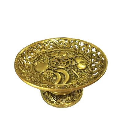 Khay trái cây CTVD16 23 x23.6 x 12.5cm Tundo mạ vàng