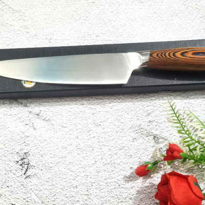 DAO BẾP SASHIMI -DAO BẾP NHẬT THÉP DAMASCUS MÃ DT114