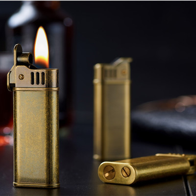 Vỏ Hột Quẹt Bật Lửa Xăng Đá Đánh Lửa Tự Động YuBang YB-JF Thiết Kế Mới Đẹp Độc Lạ - Dùng Xăng Bấc Đá Cao Cấp