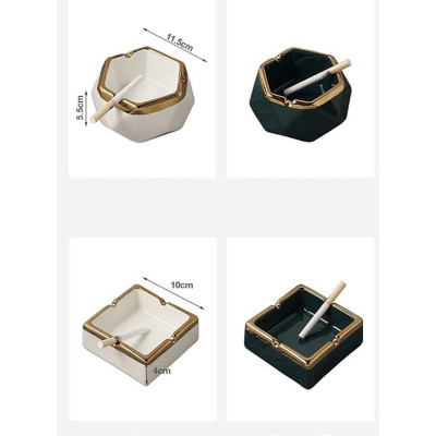 GẠT TÀN BẰNG GỐM SỨ CAO CẤP SANG TRỌNG DÁNG VUÔNG - VD84