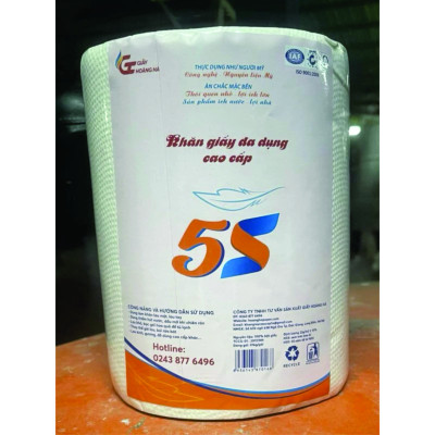 Khăn giấy đa năng - 1kg dạng cuộn, lau bếp tiện lợi, thấm DẦU MỠ tốt, giấy thấm thực phẩm, bảo quản rau củ, giấy ăn