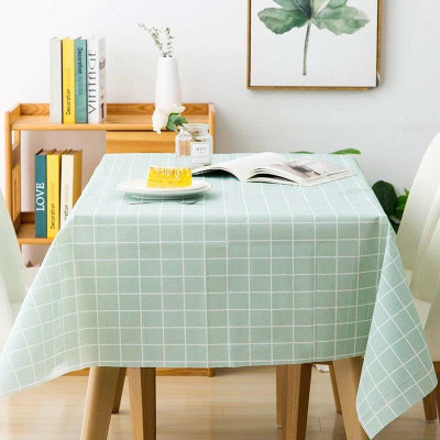 Khăn trải bàn kẻ caro nhựa PVC chống thấm nước  - Khăn decor phòng ăn 180 cm x 140 cm