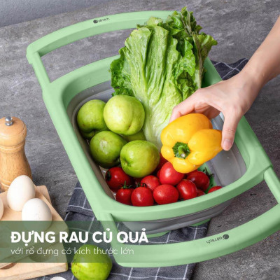 Rổ Gấp Gọn Kê Bồn Rửa Bát Elmich EL8411, Hàng Chính Hãng, Tay Cầm Điều Chỉnh, Nhanh Ráo Nước - JoyMall