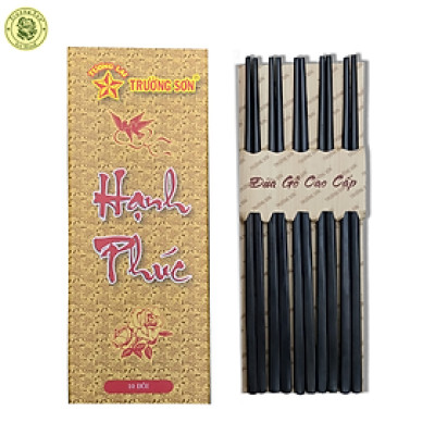 Đũa Gỗ Mun Cao Cấp - Đồ Gỗ Nhà Bếp Thủ Công Mỹ Nghệ Cao Cấp Thương Hiệu Trường Sơn (10 Đôi / Hộp)