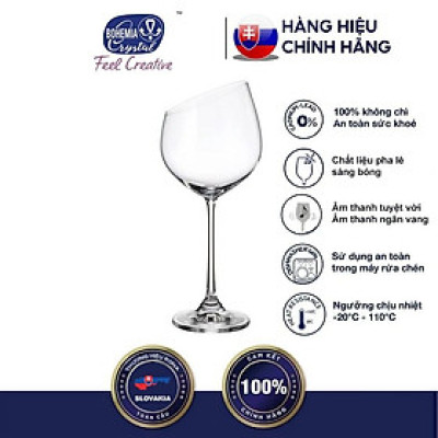 Ly rượu vang pha lê Tiệp Khắc vát miệng 500 ml ( Cực sang )