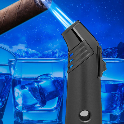 Vỏ Hột Quẹt Bật Lửa Gas Jobon ZB-202 Khò Mỏ Vịt 3 Tia Nhìn Thấy Gas - Màu Ngẫu Nhiên