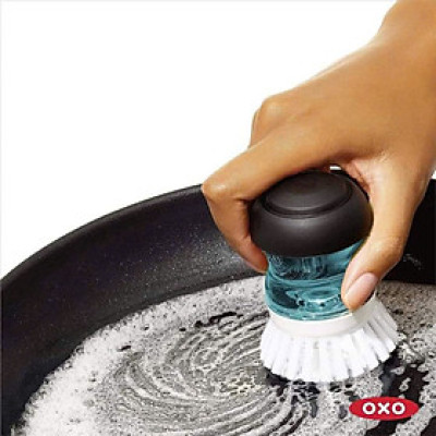 Dụng cụ rửa bát kèm bình đựng xà phòng Oxo 36481 đầu mềm Hàng chính hãng