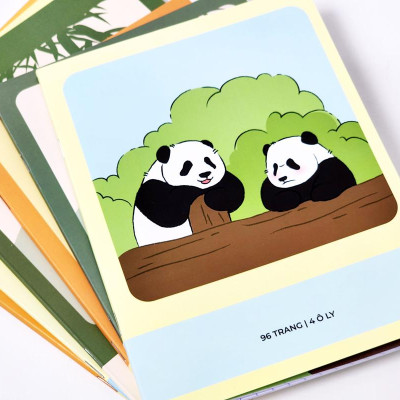 Tập Học Sinh Fluffy Panda - Miền Nam - 4 Ô Ly - 96 Trang 80gsm - The Sun 03
