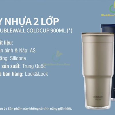 Ly Nhựa 2 Lớp LocknLock 900ml HAP502