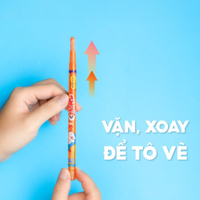 Bút Sáp Vặn Thiên Long TCR-C04/DO (12 Màu)