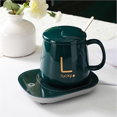 Cốc hâm nóng đồ uống   ,đa năng  ,kèm đế  và thìa mạ vàng cao cấp có hộp đựng sang trọng , có  thể làm quà tặng cho bạn bè người thân