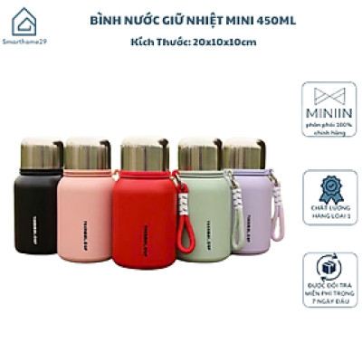 Bình Nước Giữ Nhiệt 450ML Mini Inox SUS 316 – Giữ Nhiệt Lâu, Dễ Dàng Mang Theo - HÀNG CHÍNH HÃNG MINIIN