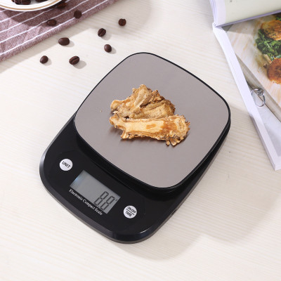 Cân điện tử 5kg-0.1g màu bạc và đen 20x15cm - Hàng chính hãng
