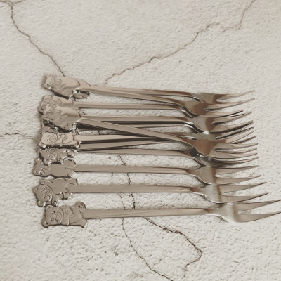 Bộ 12 nĩa xiên trái cây hiệu Berndorf 6 hình con gấu