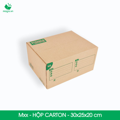 Hộp 30x25x20 cm - Combo 20 thùng hộp carton đóng hàng - tùy chọn chất lượng