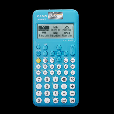 Máy tính học sinh Casio Fx-880BTG màu xa dành cho học sinh cấp 2 cấp 3 lớp 6 đến lớp 12 chuyên dụng mang vào phòng thinh