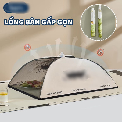 Lồng  Bàn Chụp Thức Ăn  Gấp Gọn Chống Bụi - Côn Trùng  Dễ Sử Dụng 