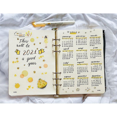 Sổ Klong Caro/Dot Grid Kẹp còng A5 - 100 tờ Giấy siêu dày; Klong MS: 994