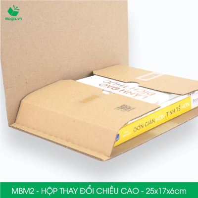 MBM2 - 25x17x6cm - Combo 60 Hộp carton thay đổi chiều cao - Thùng carton đóng hàng