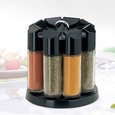 [XẢ LỖ] Bộ 8 lọ đựng gia vị có kệ - Hàng chính hãng