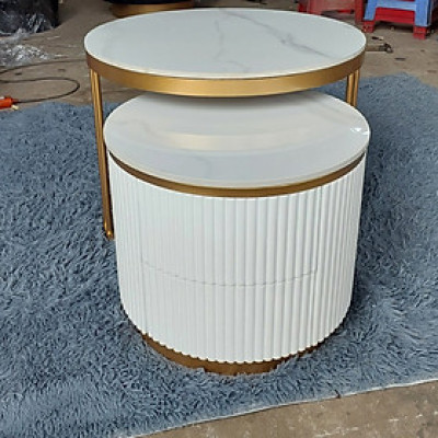 Bàn đôi tròn mặt đá Juno sofa
