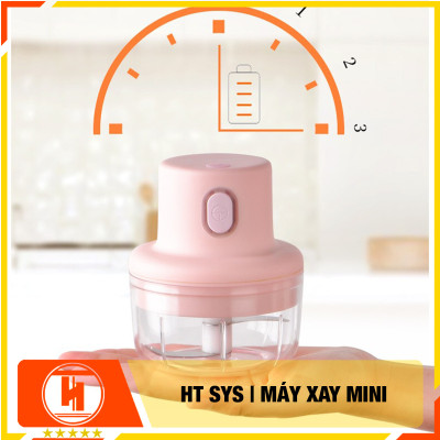 Máy xay tỏi ớt bằng pin HT SYS - Sạc USB- Dung tích 250ML - Hàng Nhập Khẩu