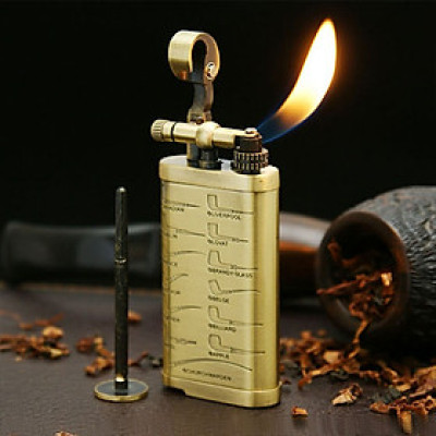 Vỏ Hột Quẹt Bật Lửa Gas Đá Jifeng JF-003B Châm T.ẩ.u Lửa Ngang Tiện Lợi Họa Tiết Độc Đáo Kiểu Dáng Nhỏ Gọn - Màu Vàng