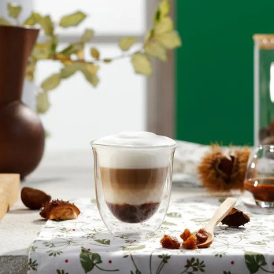 [Hàng chính hãng] Bộ 2 ly thủy tinh cappuccino DeLonghi (270ml)
