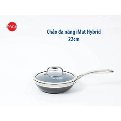 Chảo đa năng iMat Hybrid lòng xanh - Hàng chính hãng