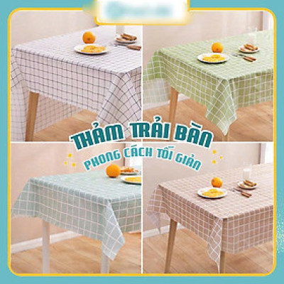 Khăn trải bàn họa tiết caro  180cm x 140cm , chống nước  thích hợp đi dã ngoại picnic/ khăn trải bàn học/ bàn làm việc 
