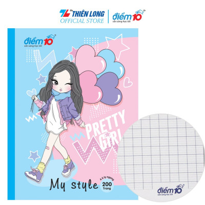 Combo 5-10 Tập học sinh 200 trang 4 ô ly ngang Điểm 10 TP-NB049 (Mẫu hình ngẫu nhiên)