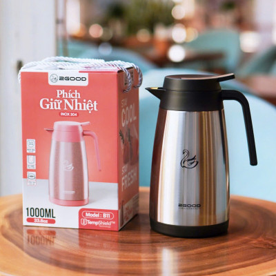 Bình giữ nhiệt pha trà Inox 304 B11 dung tích 1000ml bảo hành 12 tháng