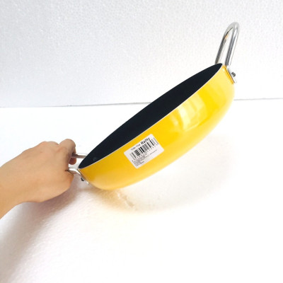Chảo Chống Dính 2 Quai Rainy 22 cm màu vàng  - Hàng Chính Hãng