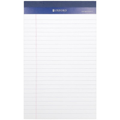 Sổ Legal Pad A5 40 Trang - Oxford A12 - Màu Trắng