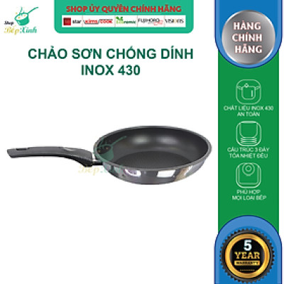 Chảo Chống Dính Bếp Từ 3 Đáy Fivestar (22 cm) + Tặng 5 Muỗng Inox Cao Cấp