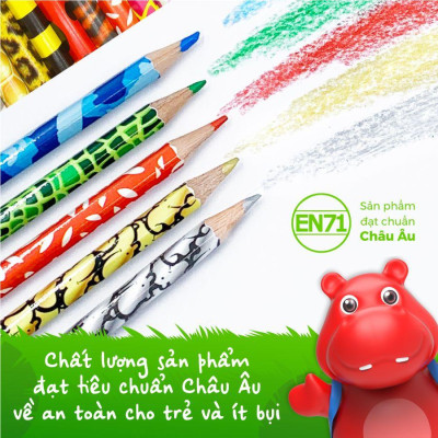 Hộp 24 Bút Chì Màu Tropical Jungle - Clever Hippo COPEN2401