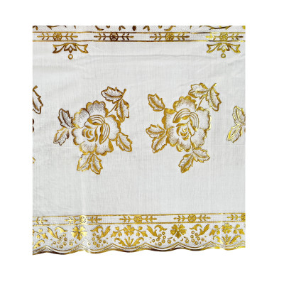 Khăn trải bàn PAULEE WLG-751 hoa văn nhũ vàng (152cm x 228cm)