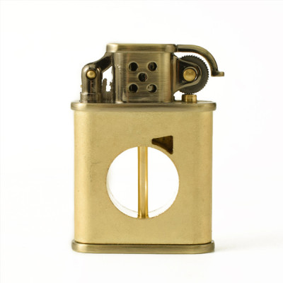 Vỏ Hột Quẹt Bật Lửa Xăng Zorro Z598 Làm Bằng Đồng Nguyên Khối Màu Vàng - Dùng Xăng Bấc Đá Cao Cấp