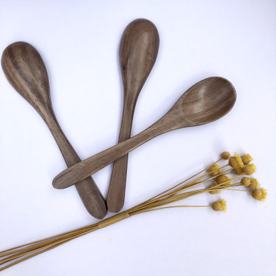 Thìa cafe mini gỗ Óc Chó nhập khẩu Mỹ, thìa xuất Nhật (CTH522) Dùng múc giá vị , decor trang trí, chụp ảnh