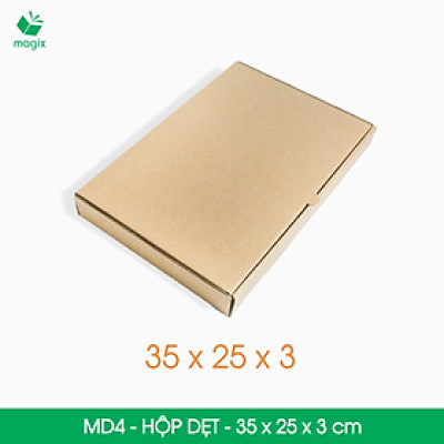 MD4 - 35x25x3 cm - 25 Thùng hộp carton trơn đóng hàng