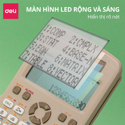 Máy Tính Học Sinh Chuyên Dụng Deli Mới Nhất 417 Chức Năng Dành Cho Học Sinh Cấp 2 3 Thi THPT Quốc Gia Sinh Viên