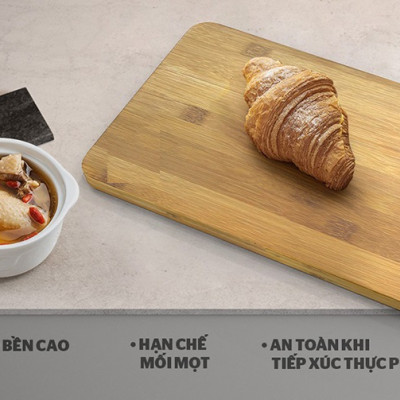 Thớt tre trúc tự nhiên ECO an toàn cho người sử dụng, thân thiện với môi trường, decor nhà bếp phong cách vintage- Bamboo Cutting board 