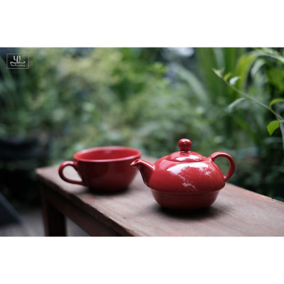 Bộ Trà "Độc Ẩm" Gốm Sứ
