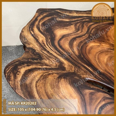 [KR20202] Bàn Sofa/ Bàn Trà Gỗ Me Tây Siêu Vân Gỗ