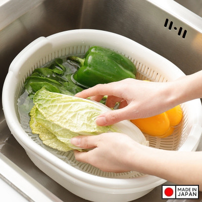 Bộ chậu và rổ dáng oval thương hiệu Sanada Seiko 5.3L - Hàng nội địa Nhật Bản | Made in Japan